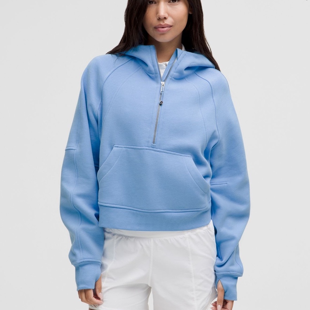lululemon scuba oversized half-zip hoodie xs/s aero blue